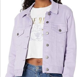 True Religion Women’s Cropped Trucker Jacket in Lavendar (NEW)